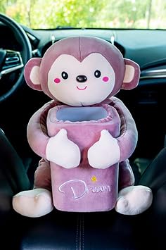 Multifunctional Creative Car Tissue Box 2-in-1 Plush Toy Car Interior Accessories Bean Sand