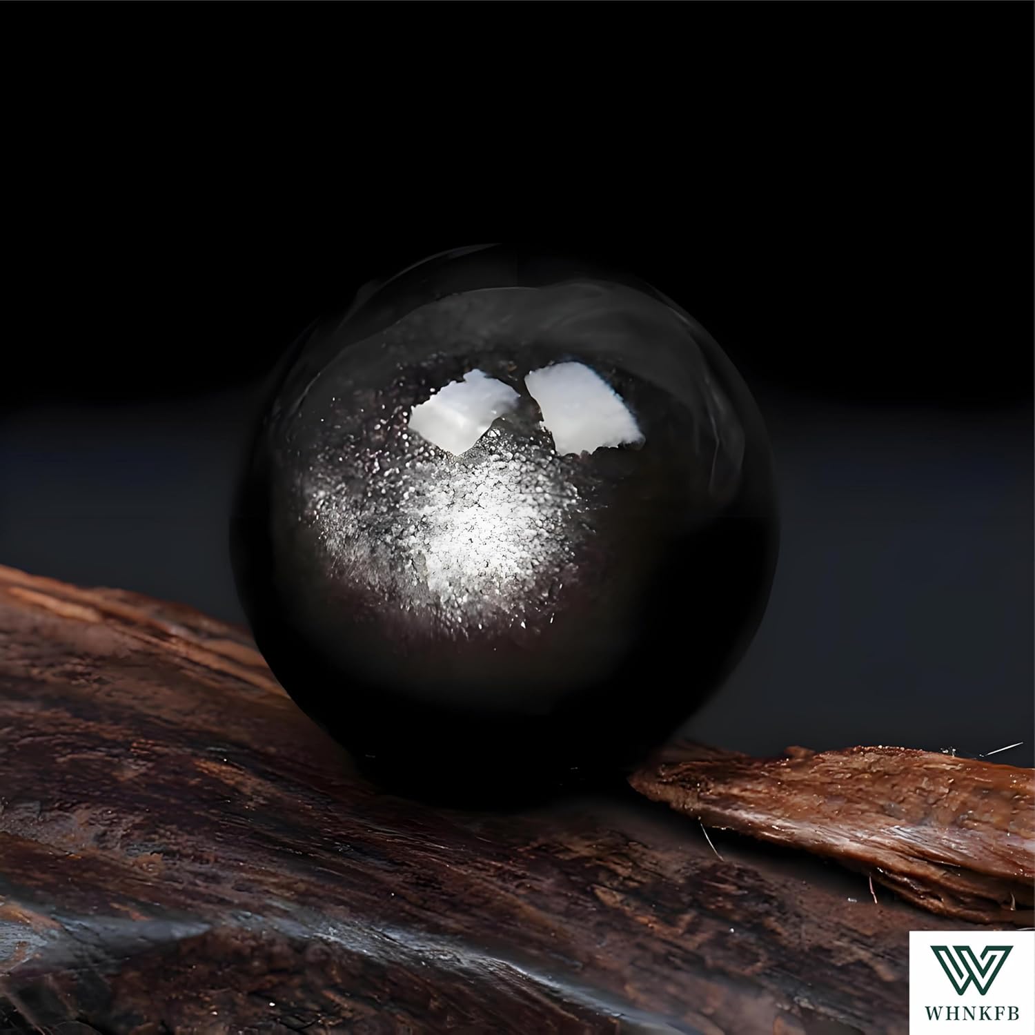 6mm 100PCS Natural Silver Sheen Obsidian Round Beads, Metallic Luster Loose Gemstone Beads for Jewelry Making Craft - 4mm 6mm 8mm 10mm Options with Free Elastic Cord - Image 2