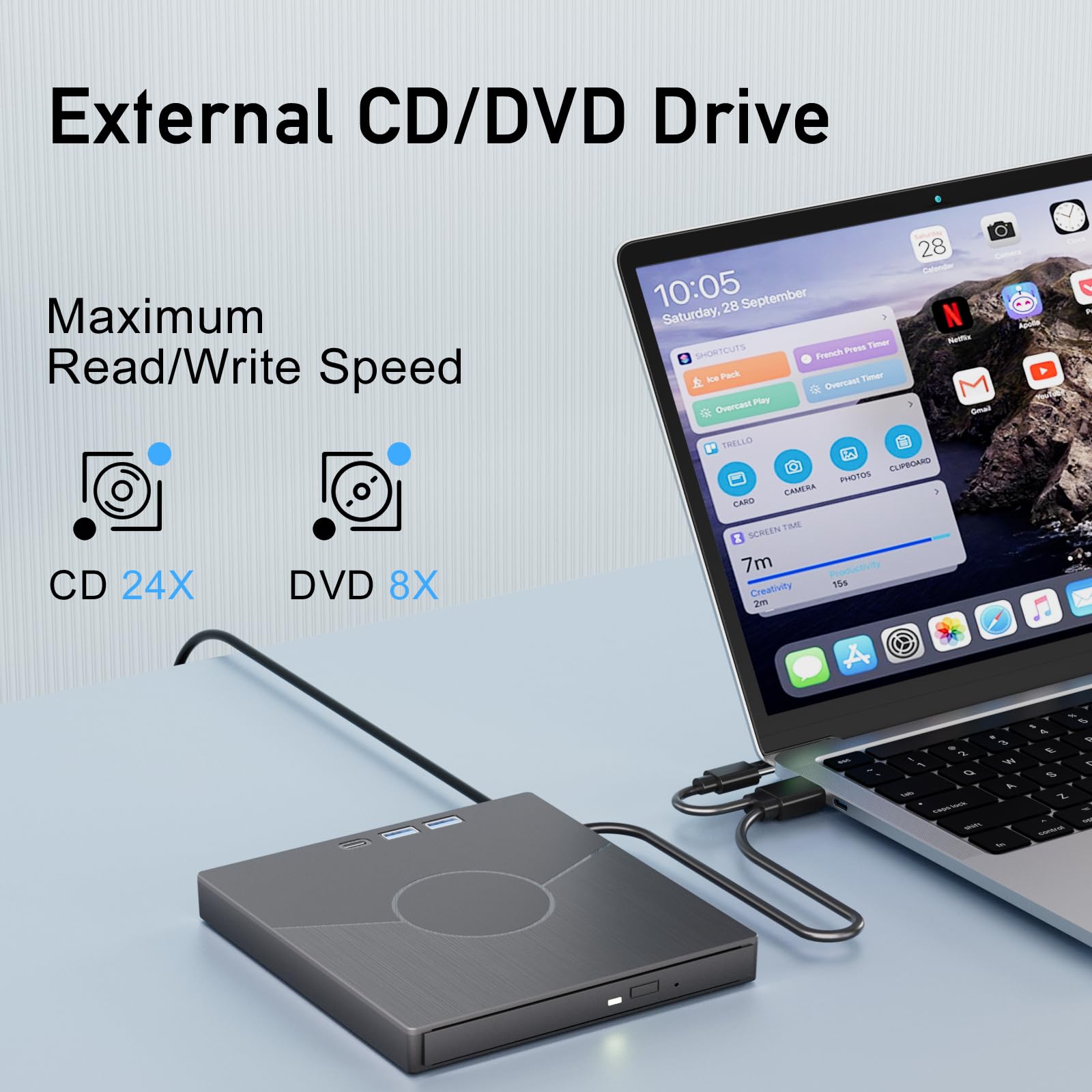 Amazon.co.jp: LANポート付き多機能CDリーダー、ノートパソコン用の外