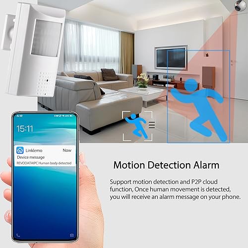 Miniatura 5 de HD 5MP PIR 940nm invisible LED POE cámara IP incorporada microteléfono, lente de 0.146 in visión día 80 y visión nocturna IR CCTV cámara de