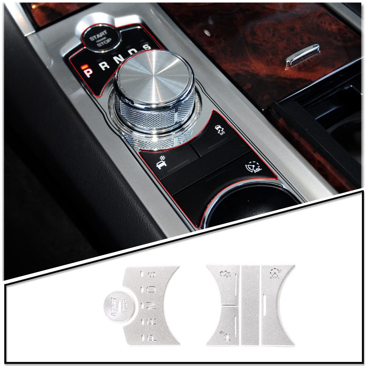 Set Adesivi Per Pulsanti Console Jaguar XF 2012-2015 – Resina Antiusura, Design Ergonomico, Interni Più Eleganti