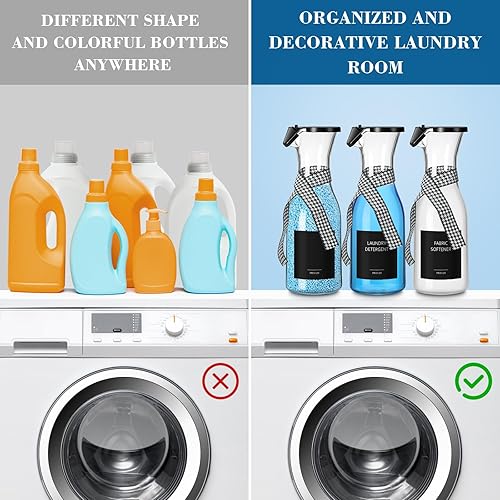 Miniatura 4 de TOLDATLI Dispensador de detergente para lavandería para organización de lavandería, dispensador de jabón para decoración de lavandería, dispensador