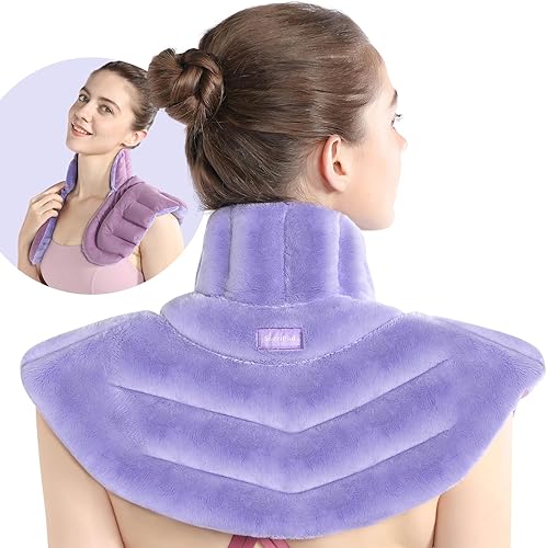 Miniatura 7 de SuzziPad Almohadilla térmica para el cuello en microondas para aliviar el dolor de cuello, almohadillas térmicas de hombro para dolor crónico de