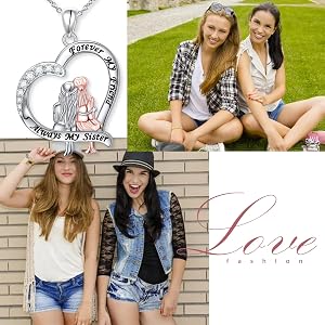 Amazon.com: DAOCHONG Sisters Necklace for Friend Necklaces Always
