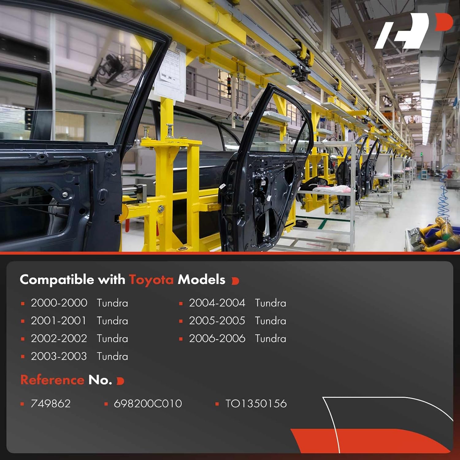 A-Premium Manual Window Regulator Compatible with Toyota Tundra 2000-2006, Front Left Driver Side