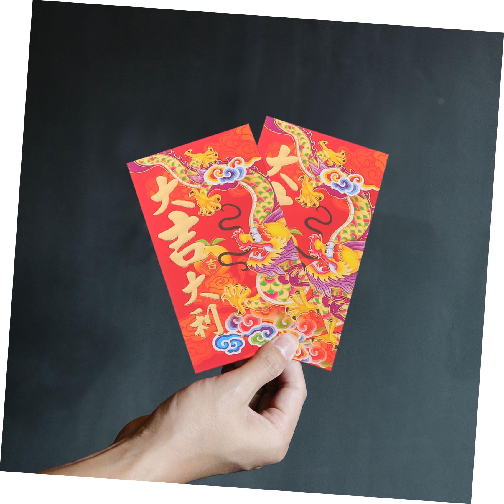 Operitacx 10 Ensembles Enveloppe Rouge Enveloppe D'argent Rouge Paquets De Papier Dragon Plaine present Boom Portefeuille Paquet Créatif De Papier 30 Pièces * 10