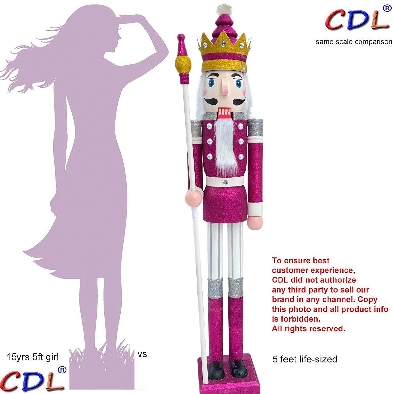 Amazon.co.jp: くるみ割り人形 木製 巨大サイズ 5 feet : おもちゃ