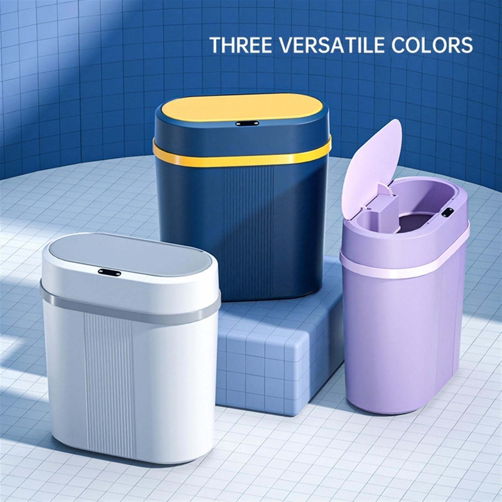 Cestino Bidone della Spazzatura for Uso Domestico Cestino for la Carta igienica Gap Tubo Stretto con Coperchio Papeleras para Cocina(A)
