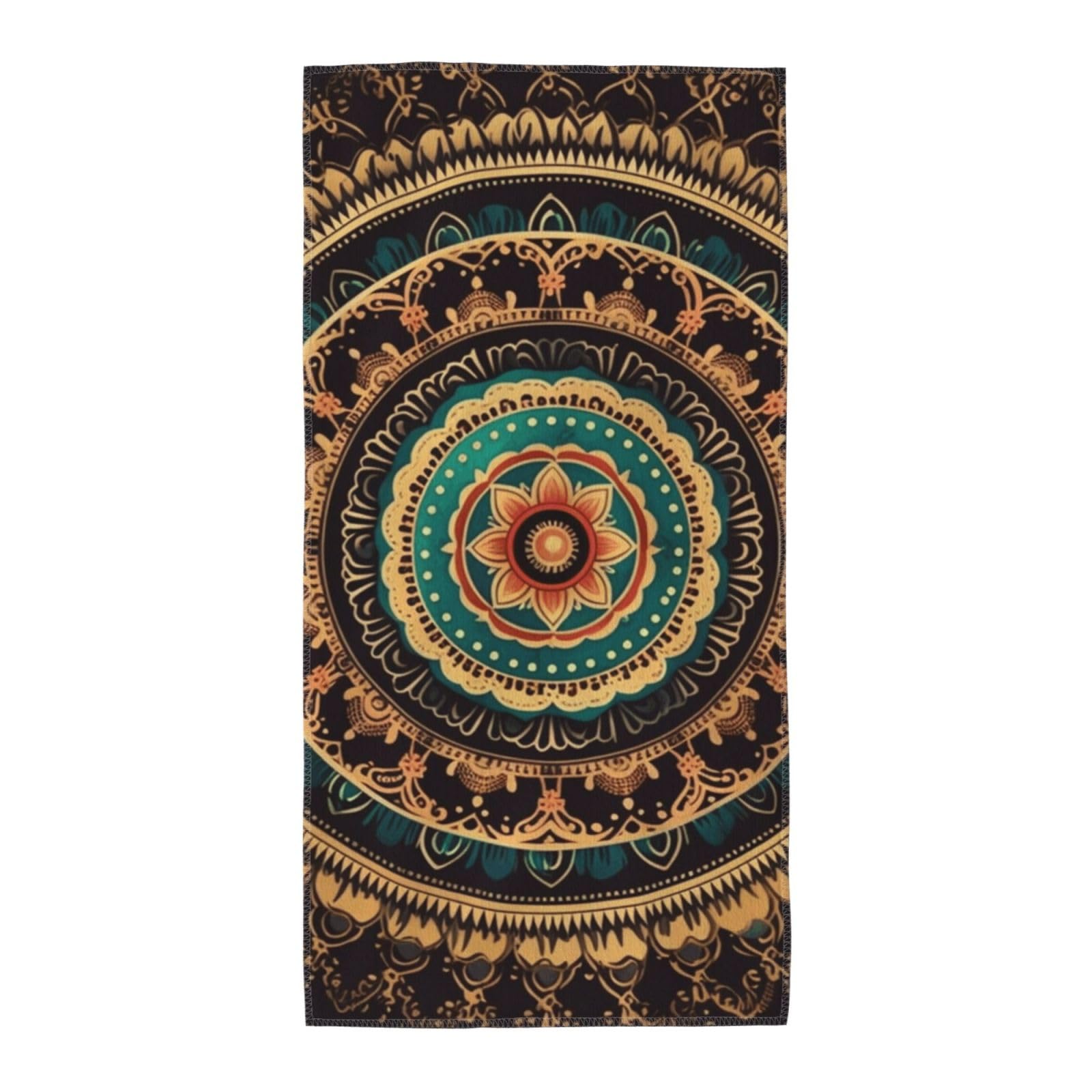 FekiLoot Absorbent Hand Towels 13.8"X27.5" Decorative Bathroom Towel Soft Microfiber Face Towel Mandala Dish Kitchen Towels for Bathroom Kitchen Hotel Spa Bath Towels