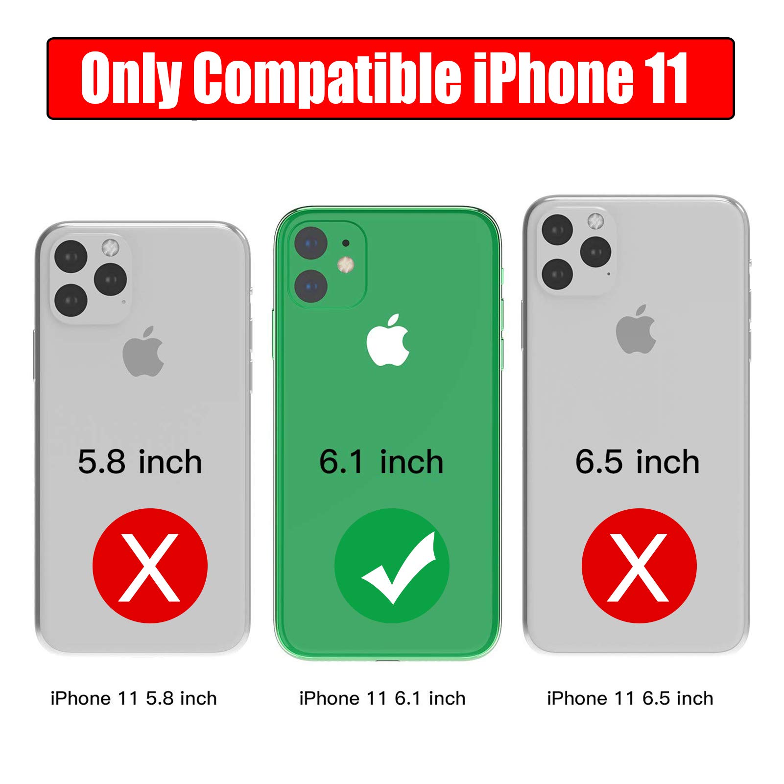 Battery Case for iPhone 11, Full Encircle 7000mAh Ultra-Slim Rechargeable Smart Portable Charging Cover Extended Battery Pack Compatible with iPhone 11 (6.1 inch) Charger Case Support Carplay-Black