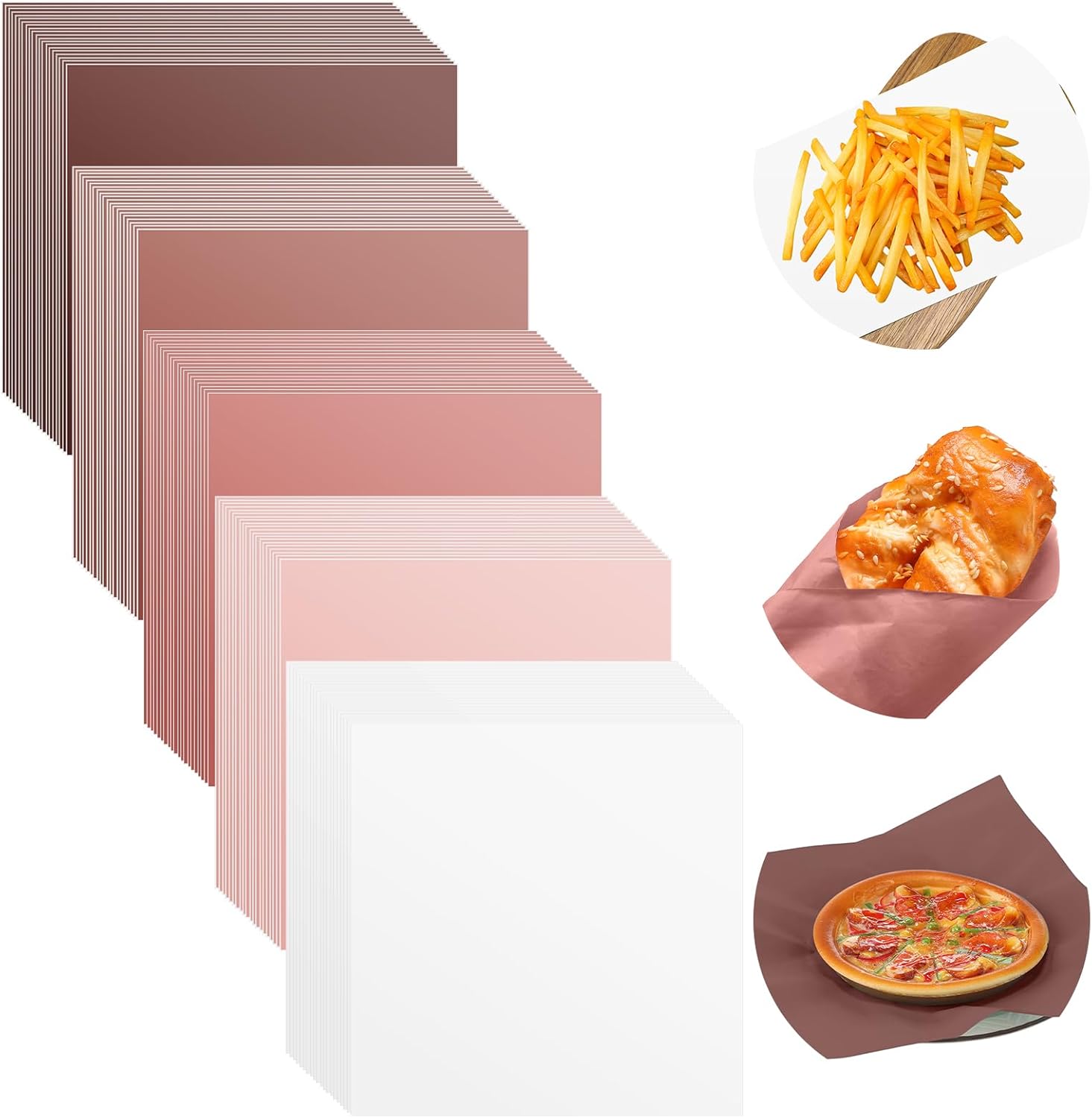 Havawish 400 Sheets Wax Paper 12x12 Inch Dry Waxed Deli Paper for Wrapping Greaseproof Sandwich Wrap Food Basket Parchment Papers for Picnic Bakery Kitchen Party Supplies(Cute Color,Flower)