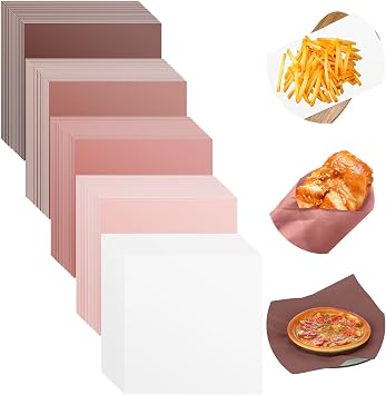 Havawish 400 Sheets Wax Paper 12x12 Inch Dry Waxed Deli Paper for Wrapping Greaseproof Sandwich Wrap Food Basket Parchment Papers for Picnic Bakery Kitchen Party SuppliesPink Series,Classic
