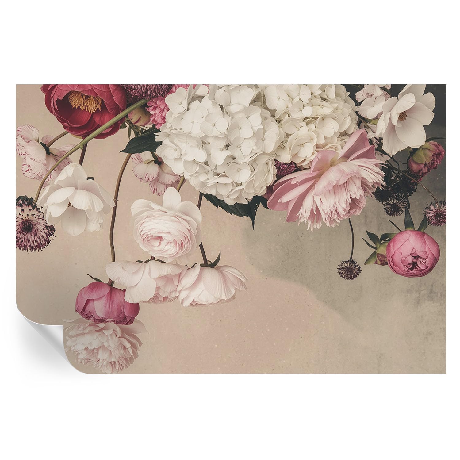 Vinilos de flores románticas para cabecero de cama decoración de salones y dormitorios modernos
