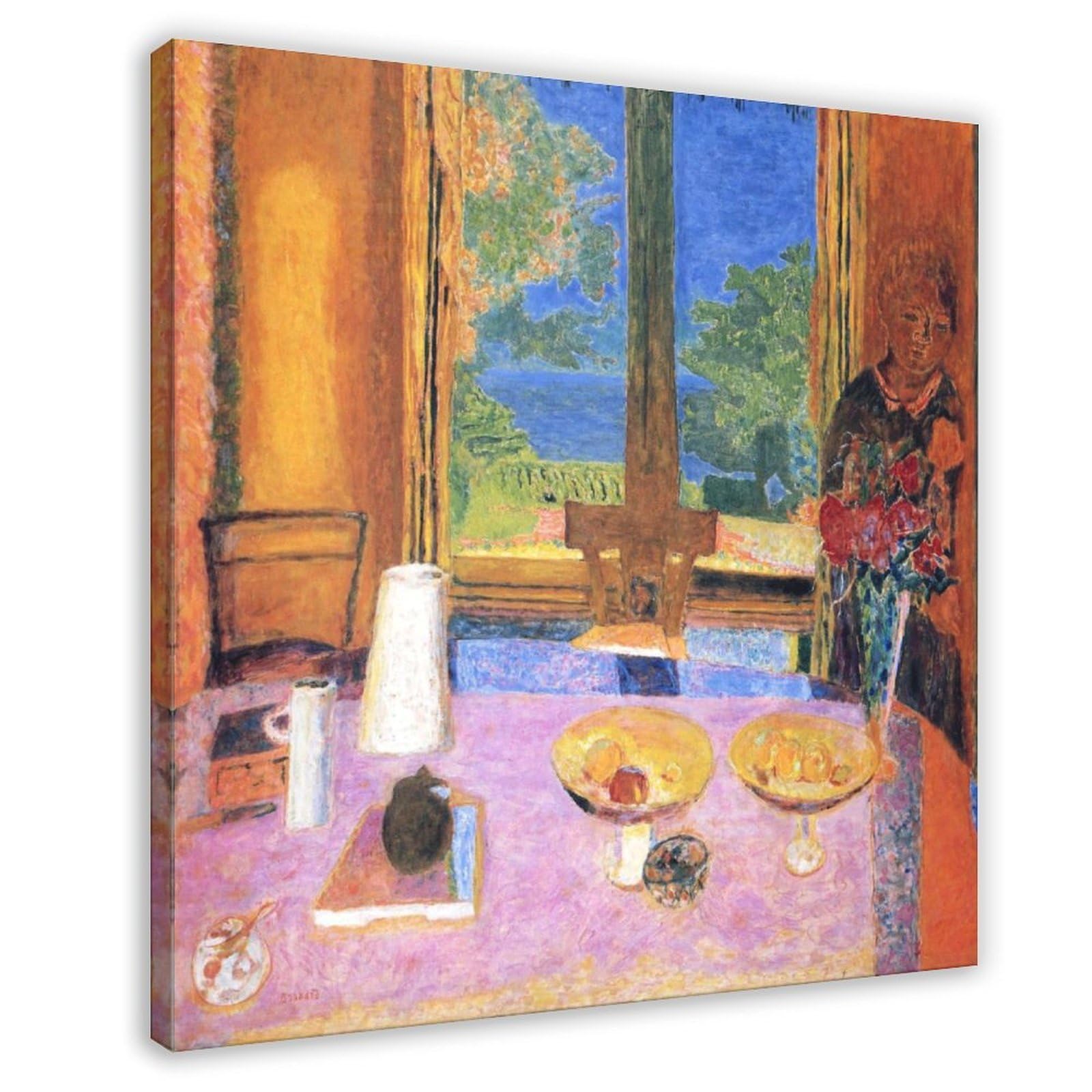 WCYB Dining Room on The Garden by Pierre Bonnard Posters Prints Canvas Deco Paintings Wall Art Frame 20" L X 20" W