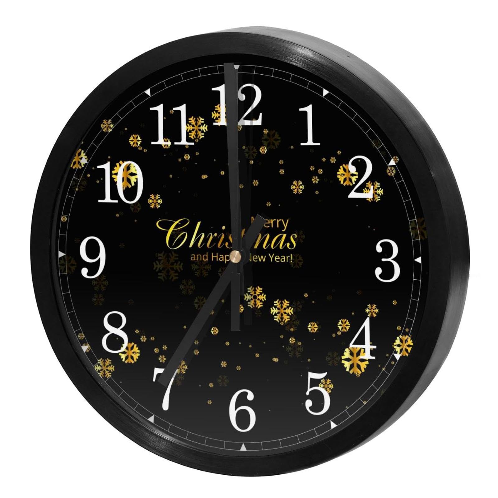 Horloge murale silencieuse à quartz de Noël pour la cuisine et le salon