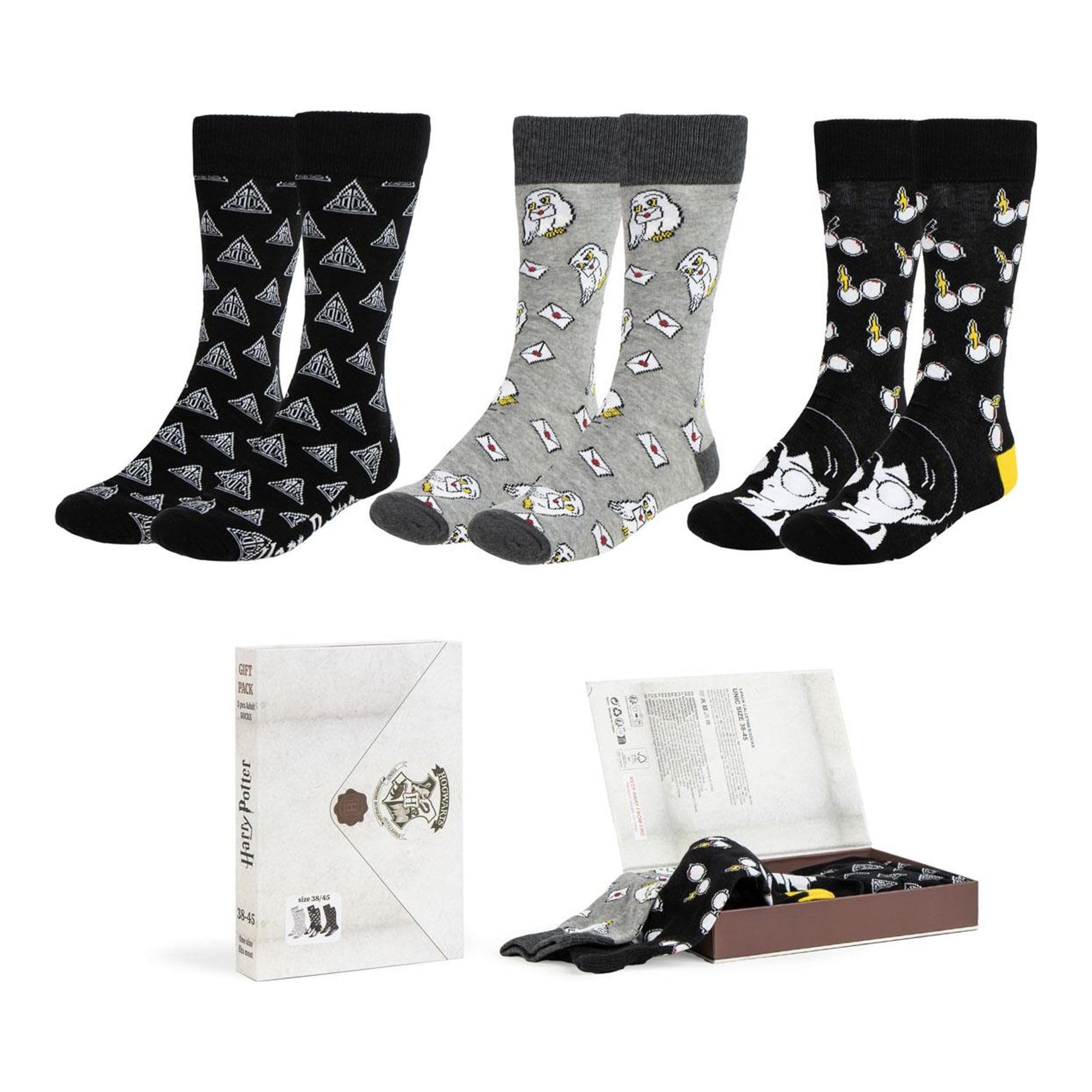 CERDÁ LIFE'S LITTLE MOMENTS Unisex_Adult Pack Calcetines 3 Piezas Harry Potter Socks, Multicoloured, One Size