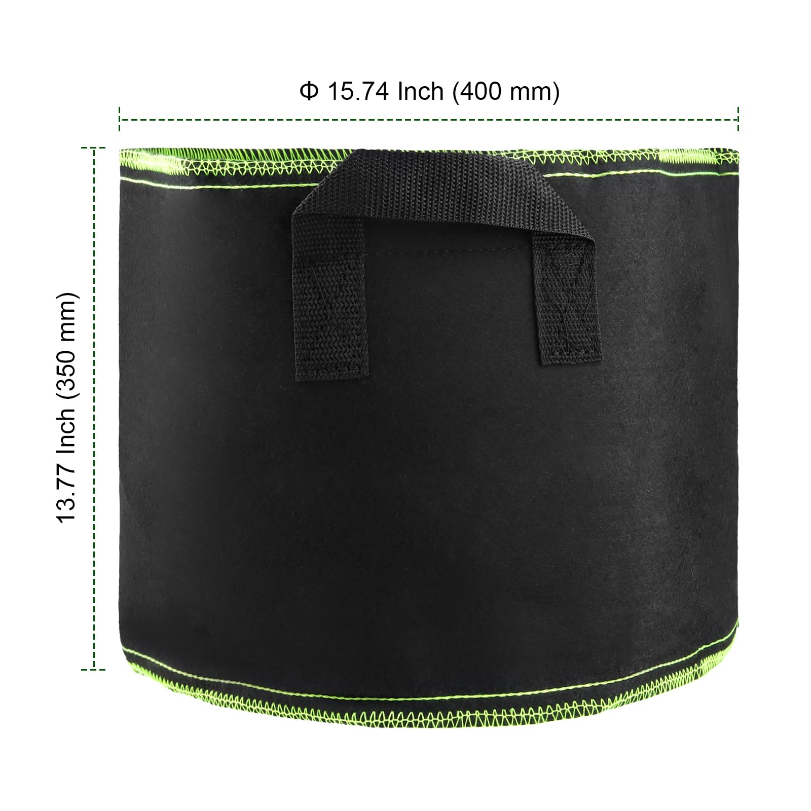 8 doniczek materiałowych, 40 l, worek na rośliny z włókniny, doniczki do uprawy roślin, czarna torba na pomidory, zioła, ziemniaki, warzywa, kwiaty, rośliny, Ø 40 x 35 cm