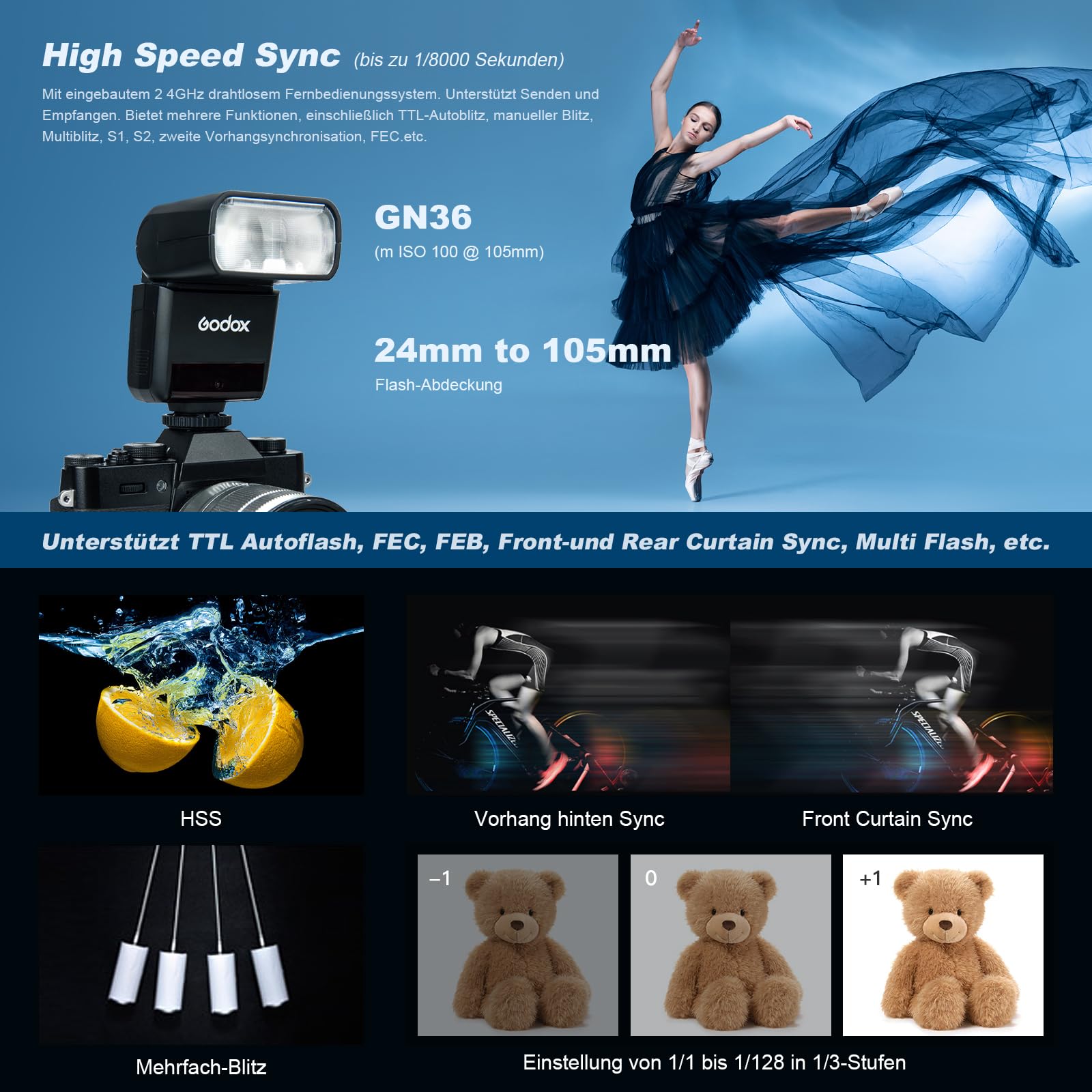 Godox TT350C Systemblitzgerät Kamerablitz Speedlite für Canon 2.4G Wireless X System 1/8000s TTL HSS Mini 2500mAh Lithium Battery 0.1~2.2s Recycle Time Gehörena 5D Mark Ill 80D 7D 760D
