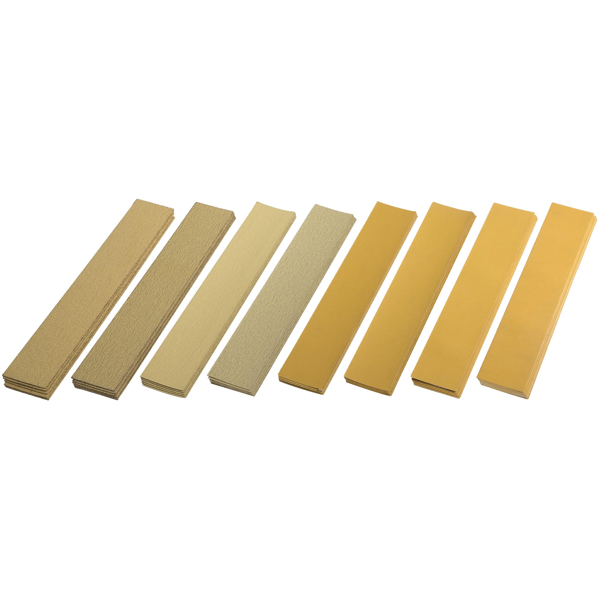 S SATC 2-3/4" x 16-1/2" PSA Longboard Sandpaper Sheets 40PCS Long Board Sand Paper 40/80/120/220/320/400/600/800 Grit Assortment for Woodworking,Automotive,Hand Sanding Block