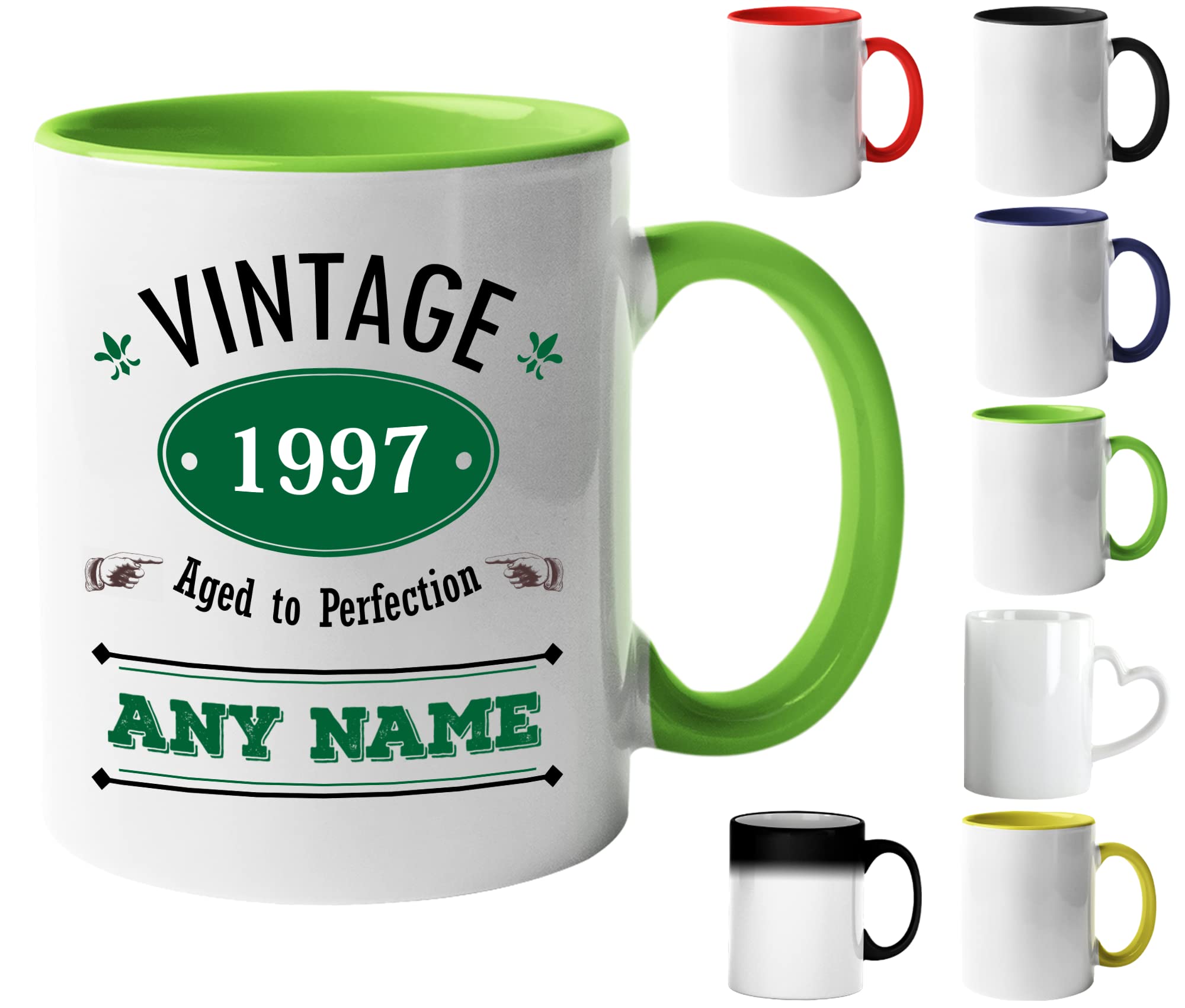 Mr Jeans Vintage 1997 Mug (Age 25) Aged to Perfection Personalised Mug - Customised 25th Birthday Gift - Add Name
