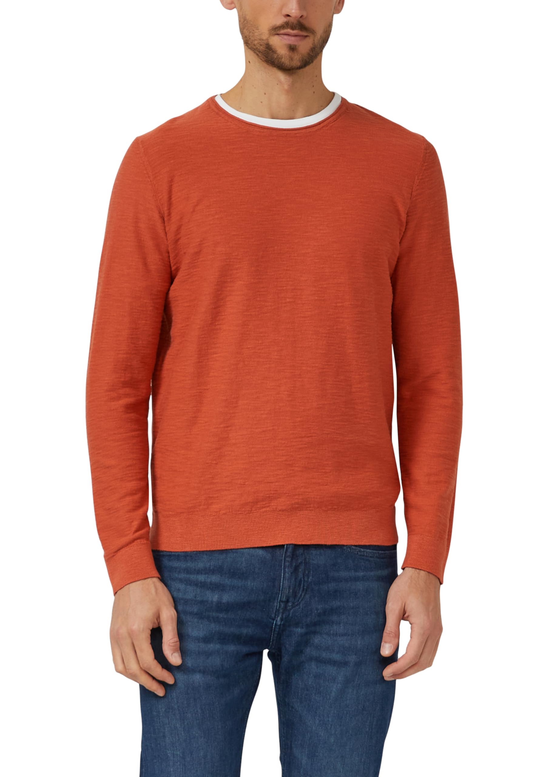 s.Oliver Strickpullover mit Flammgarnstruktur und Rollkante