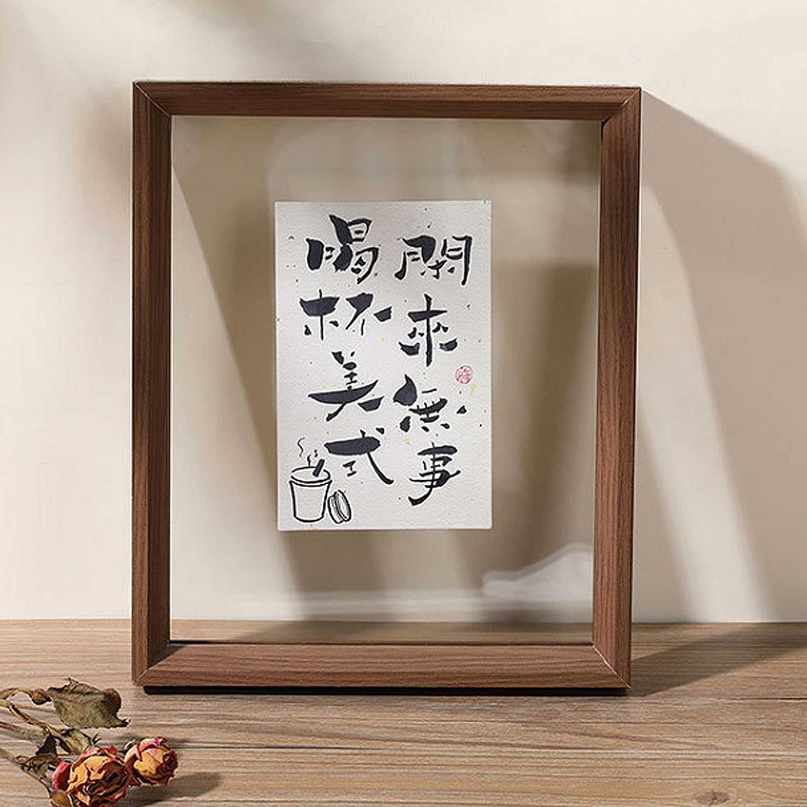 a4 frame, Acrylic Double Sided Picture Frame Multicolor(Walnut Color,A3)