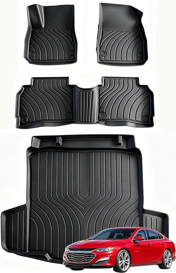 Joruoo-Floor Mats & Cargo Liner for 2016-2025 Chevy/Chevrolet Malibu, All-Weather Heavy Duty TPE Floor Liners Full Coverage Automotive for Chevy Malibu Accessories by Joruoo - Used condition - US$45.49
