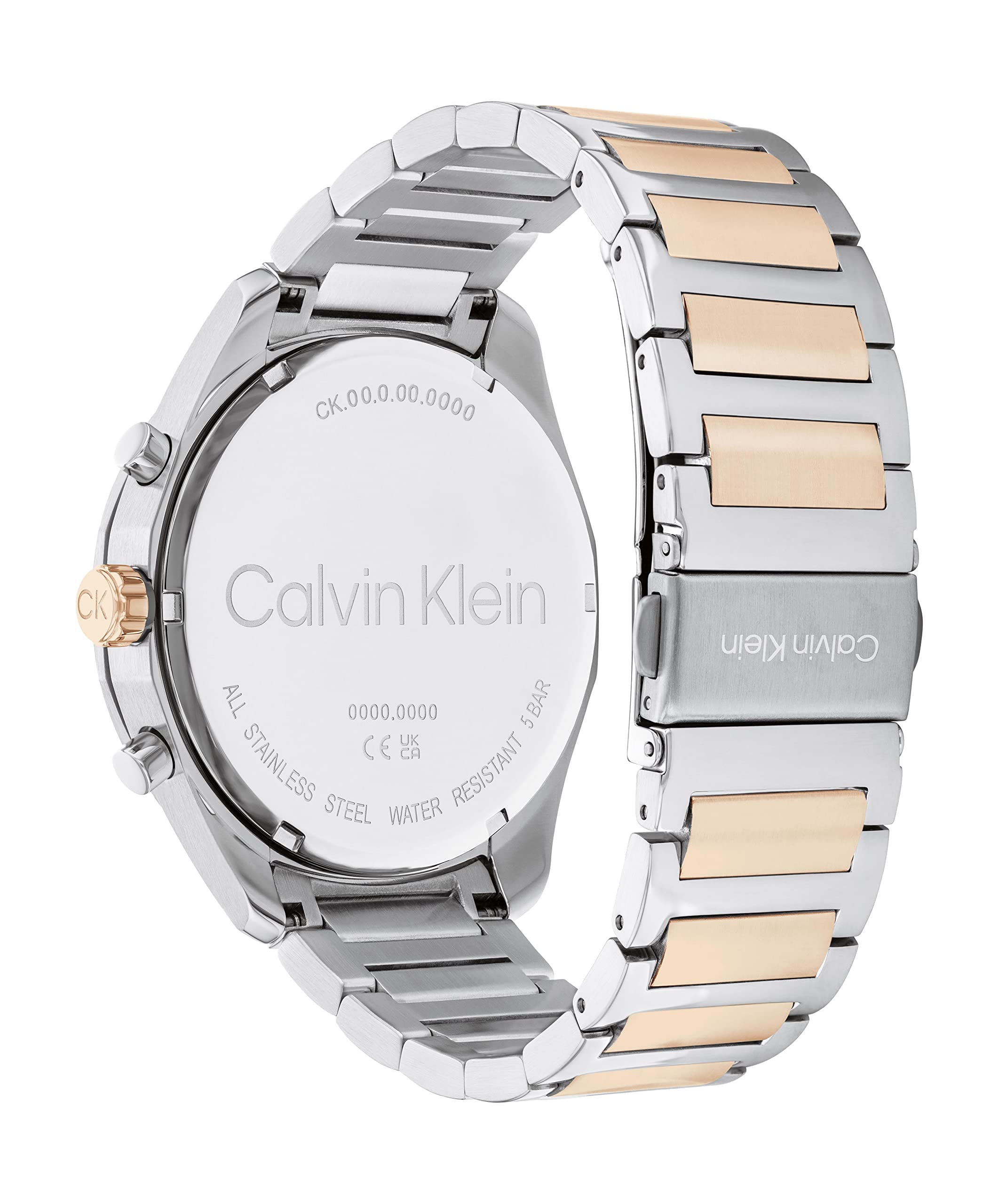 Calvin Klein Reloj Cronógrafo de Cuarzo para Hombre Colección CK Force con Correa de Acero Inoxidable