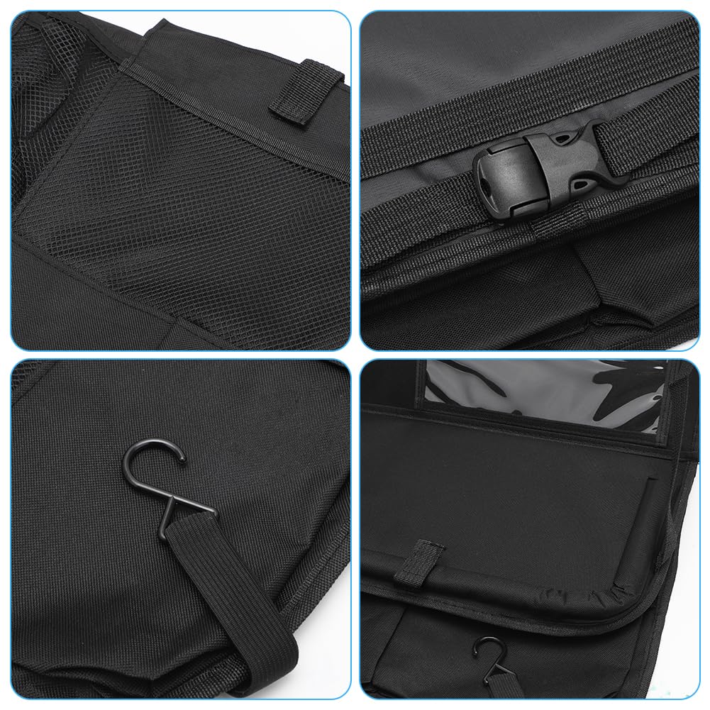 Yuragim Organizer per auto con tavolo, 2 pezzi, organizer per sedile auto, grande protezione per lo schienale dell'auto, impermeabile, organizer per bambini con tavolo pieghevole, tablet, telefono