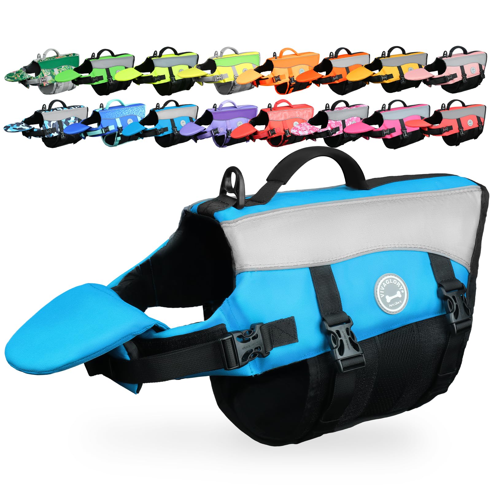 VIVAGLORY Front Float Dog Life Vest