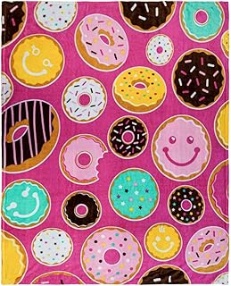Infinity Republic - Happy Donuts Super Plush Blanket - Perfect for Gifts, Kids, Teens, etc!