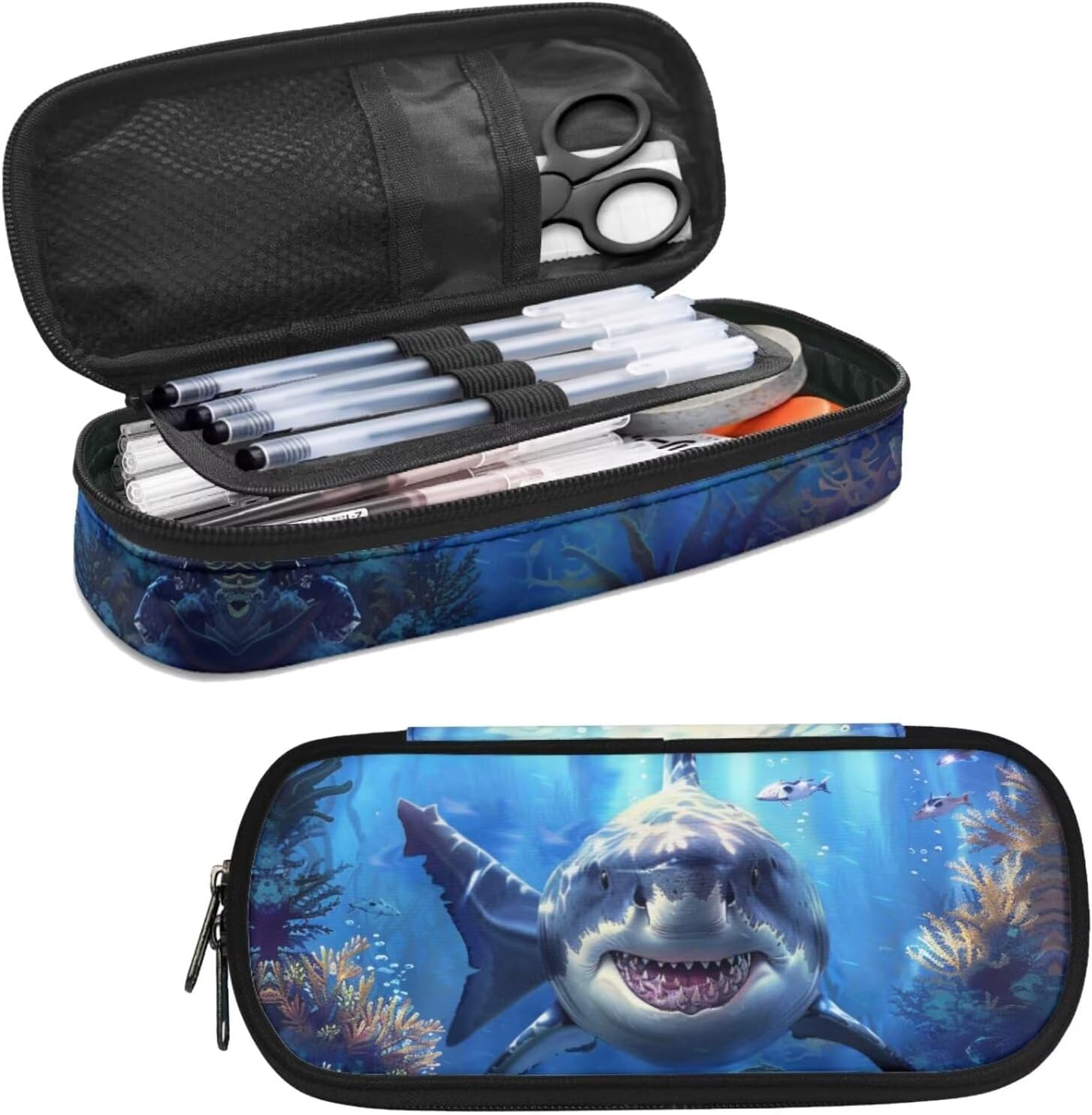 Ocean Shark Pencil Case Big Capacity Pen Bag Back to Jamaica Ubuy