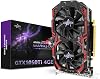 Tarjeta gráfica AISURIX GTX 1050 Ti 4G, 128 Bit GDDR5 PCI Express 3.0, DVI VGA HDMI con doble ventilador Freeze para gaming GPU (1050 TI) 1