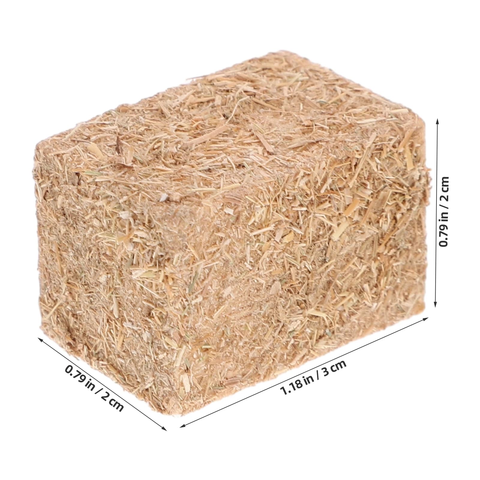 LOGOFUN 16pcs Mini Hay Bales Miniature Hayrick Mini Haystack Decoration Miniature Hay Blocks for Dollhouse Autumn Harvest Table Craft Display (Square) 1.18X0.79X0.79in