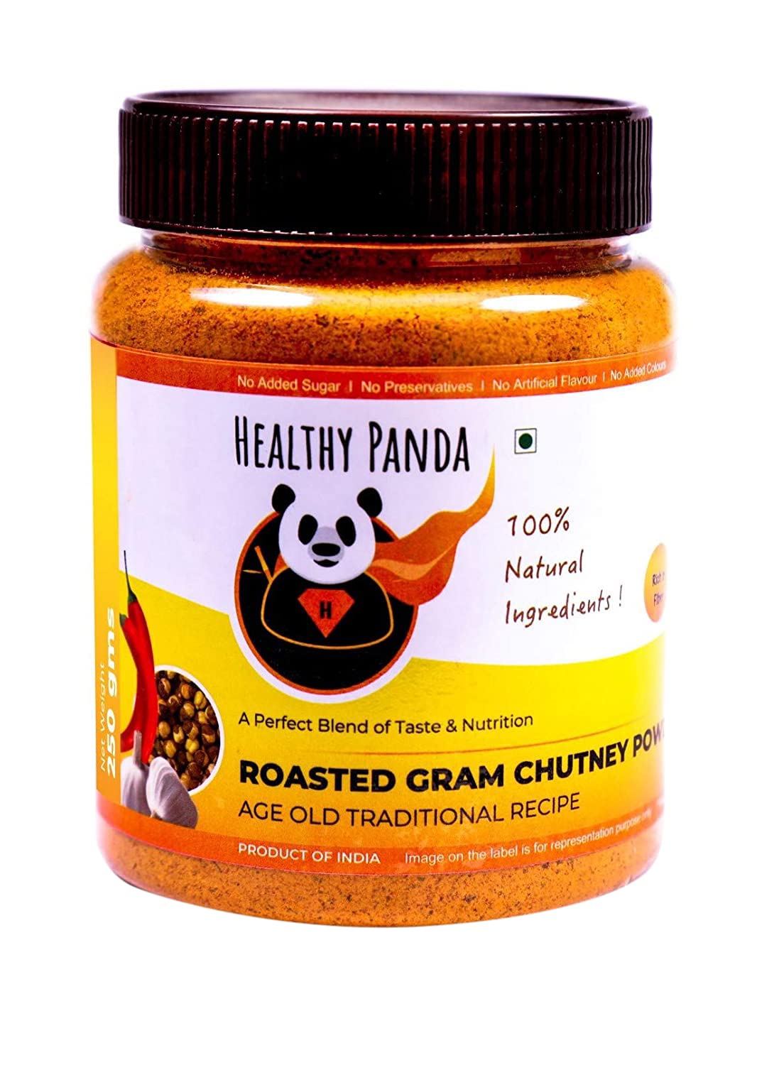 HEALTHY PANDA Roasted Bengal Gram Dal Chutney Powder / Chana Dal Chatni, Fried Gram Dal Podi, Puthani Chatani (100% Natural & Healthy) - 125 Gram (B08ZDL7SD7) Amazon Price History, Amazon Price Tracker