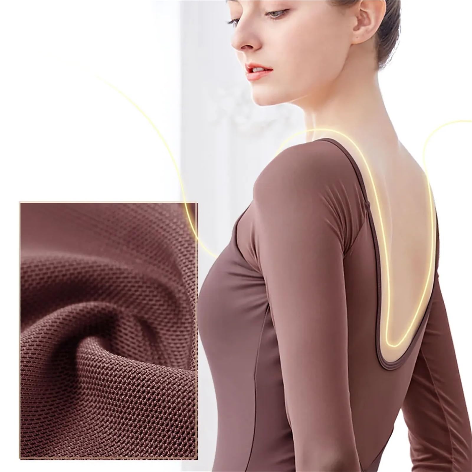 Body da ballo for donna, elegante body ginnastica, sexy con giunture for il balletto Per Ballerina