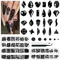 Vista 110 de 4 Boxes Emerald Green Rhinestones Glitters 24 Shapes K9 Glass Gems Stones Flatback Round Diamonds Crystals Nail Art Charms Supplies for Nails Faces