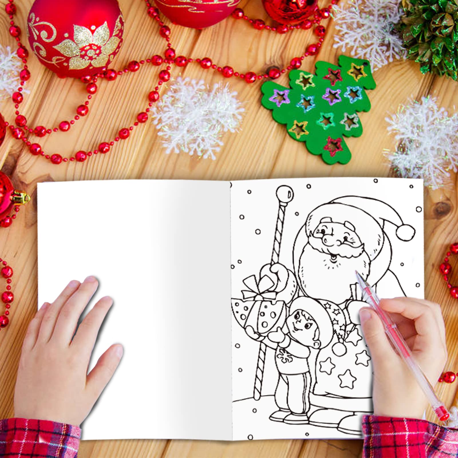 VEYLIN 6 Christmas Coloring Books - Christmas Crafts for Kids Party Bags or Xmas Stocking Fillers, white - Image 2