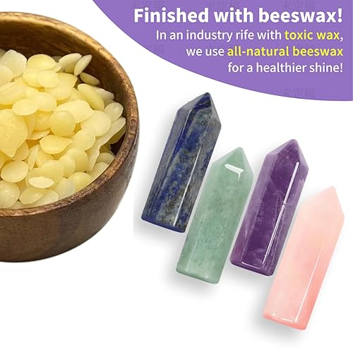 Miniatura 4 de NatureWonders - 8 varitas de cristal de un solo punto de 2.1 pulgadas (cuaderno, bolsa, caja de regalo) piedra de chakra, cristal curativo, potente