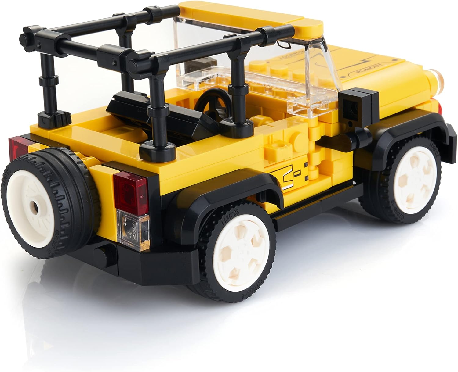 Block Builder Jeep Wrangler Car Building Block Set (242 Pieces). Racing Car Building Blocks for Kids and Adults