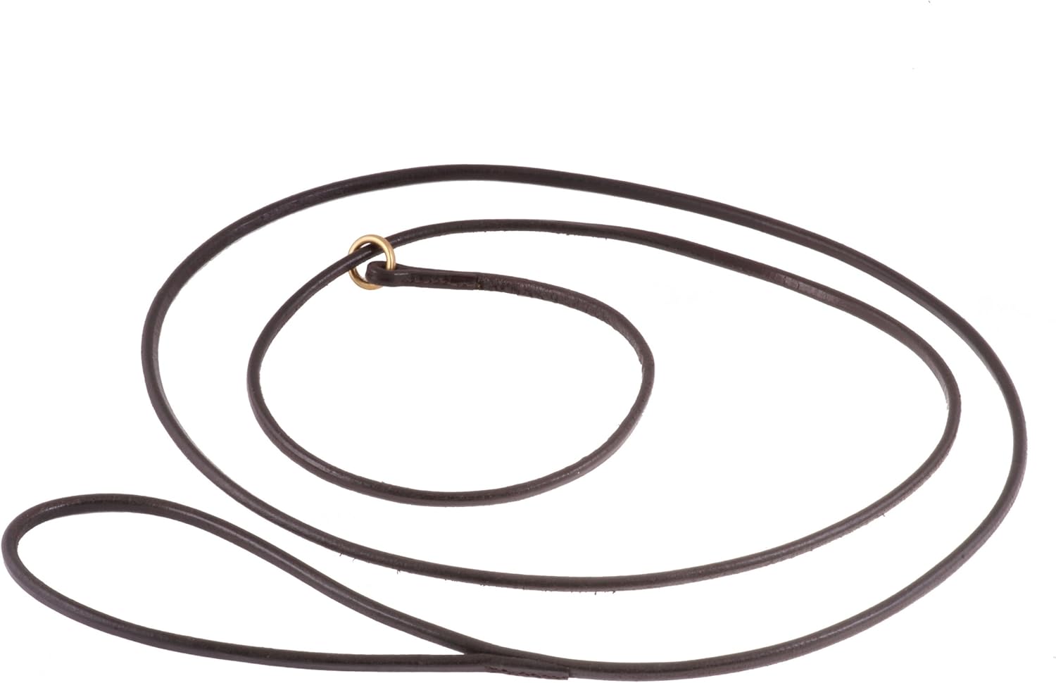 Alvalley Slip Dog Leash,Handmade Round Leather Dog Leash,Easy to Handle,Perfect for Small, Medium, Large and Extra Large Dogs, 6ft Long, 5mm Thickness)