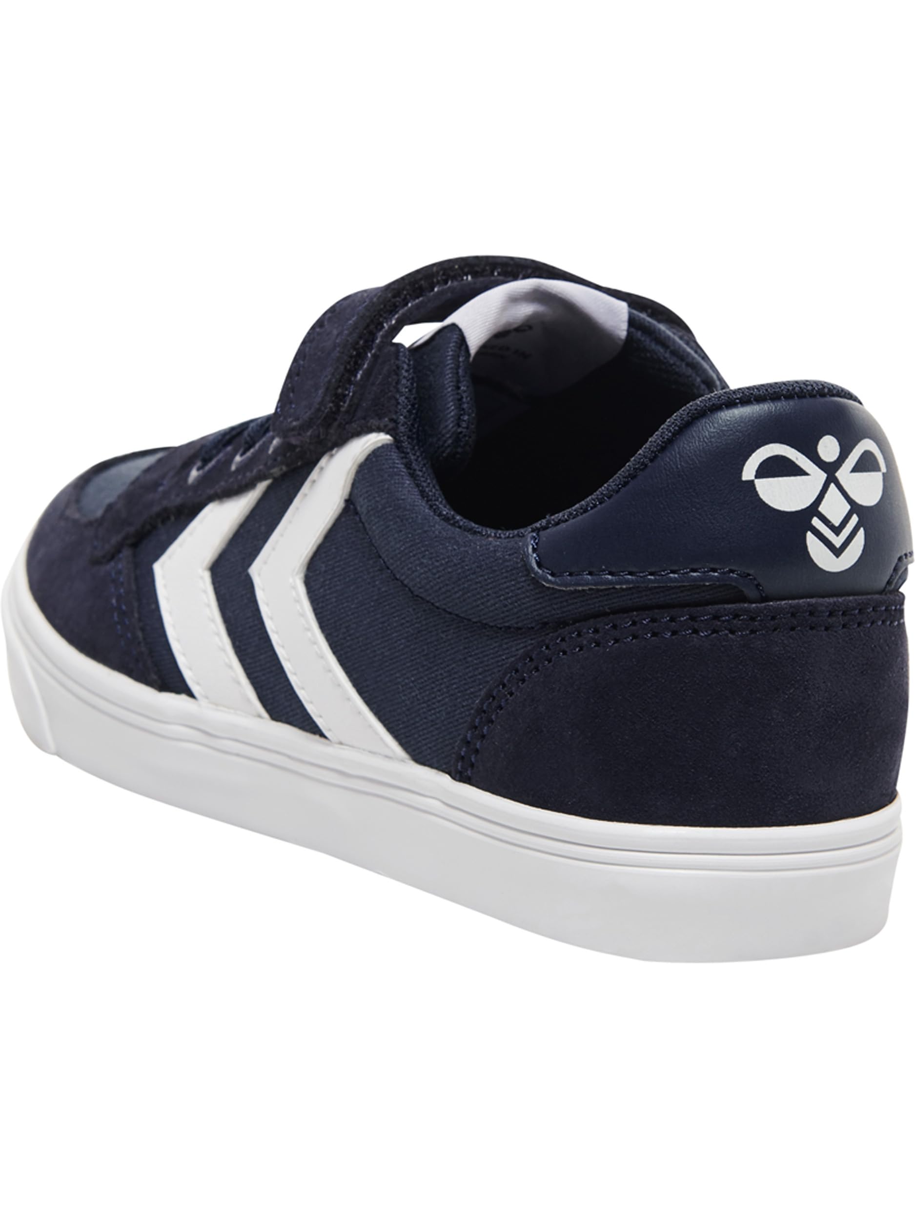 hummel Sneaker Jungen & Mädchen - Slimmer Stadil Low JR - Unisex Kinder Sneaker mit Klettverschluss - Robuste Schuhe aus Canvas und Wildleder - Komfortable Passform
