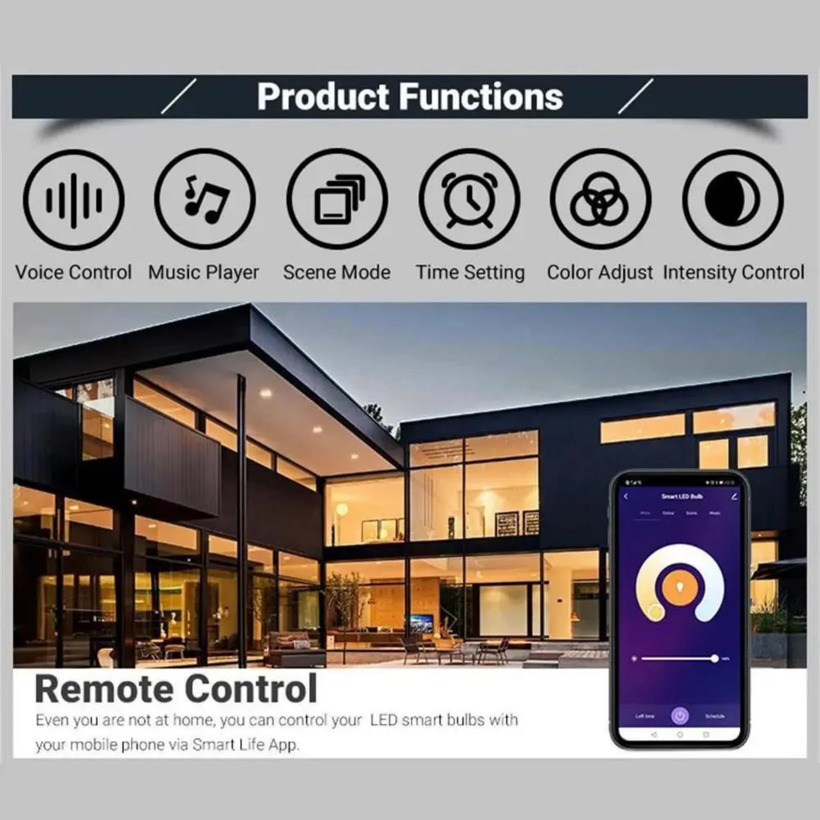 Lampadina Intelligente RGB, MR16/5W Dimmerabile con Controllo Vocale, Compatibile con Alexa, Alice, Google Home, Salute, Yandex Homekit, Hotel, Bar,2pcs