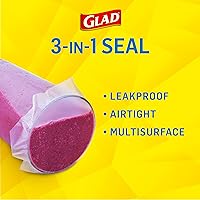 Vista 2 de Glad Press'N Seal - Rollo de plástico para alimentos, rollo de 70 pies cuadrados (el paquete puede variar)