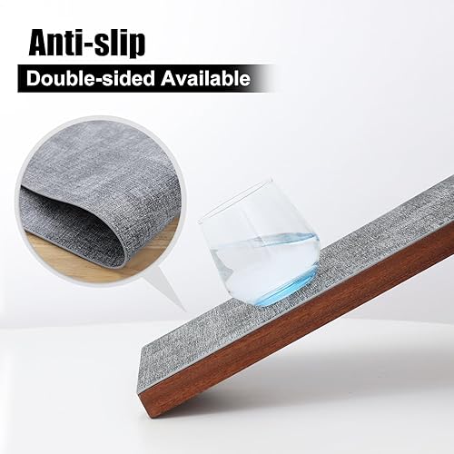 Miniatura 3 de Homaxy Juego de 6 manteles individuales de piel sintética resistentes al calor para mesa de comedor, impermeables, lavables, lavables, fáciles de