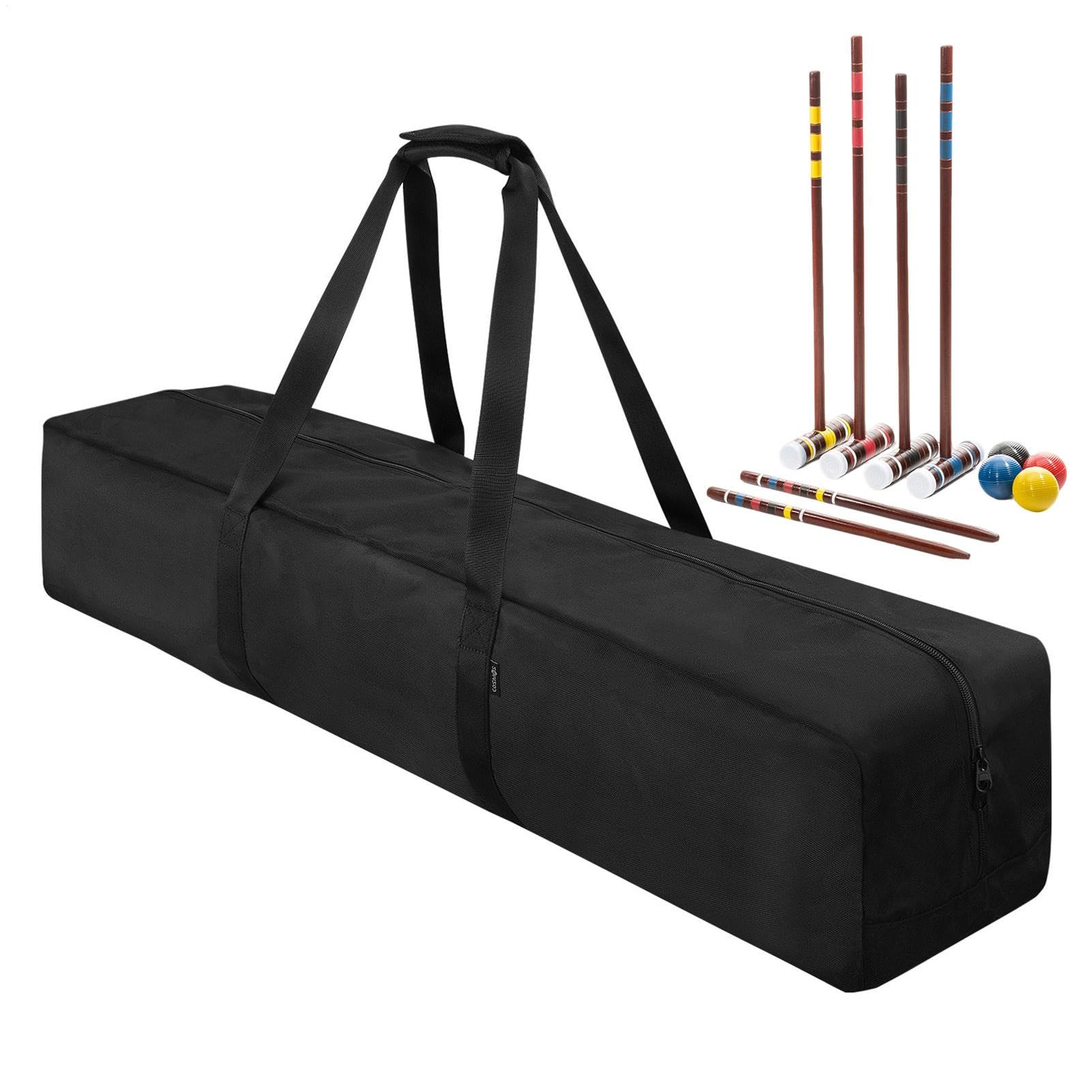 Krocket-Aufbewahrung, Aufbewahrungstasche für Krocket – Große Gepäcktasche mit Reißverschluss mit Griffen | Tragbare Sportausrüstung Organizer, Reisebehälter für Sticks