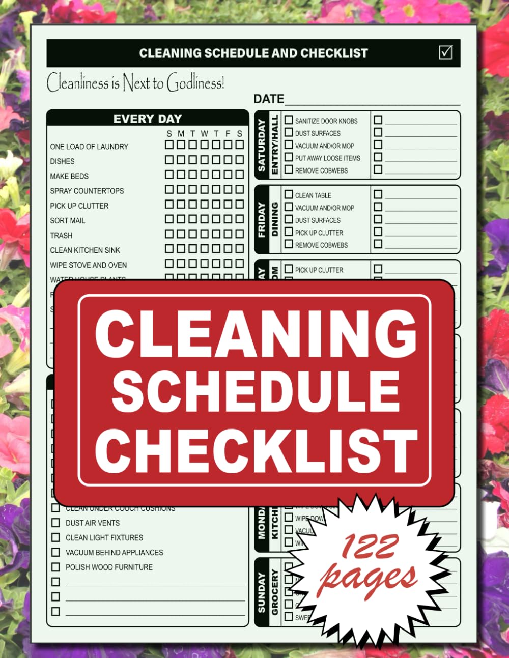 CLEANING SCHEDULE CHECKLIST