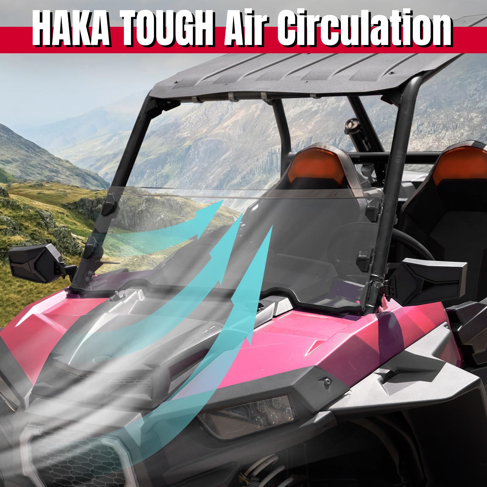 Half Windshield Off-road HAKA TOUGH Half Windshield For Polaris