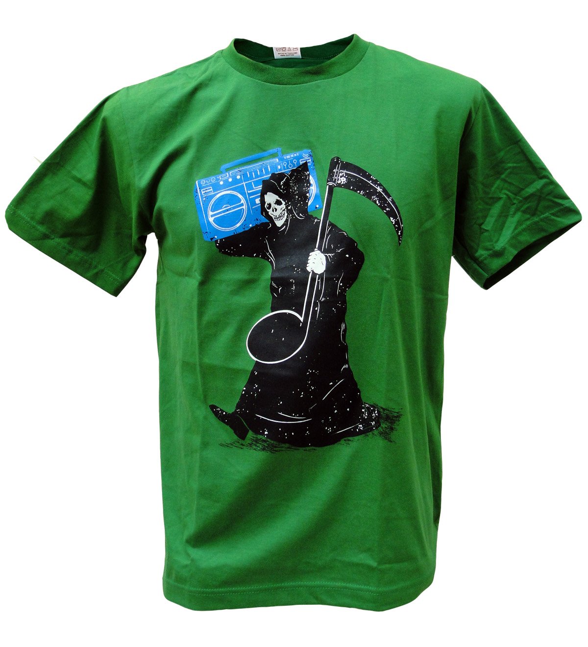 Tshirtmystyle- The Grim Reaper Music Death Scythe Techno Man T-shirt