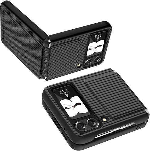 Miimall Funda compatible con Samsung Galaxy Z Flip 3 protección de bisagra plegable, anticaídas, a prueba de golpes, plegable, militar, para Galaxy